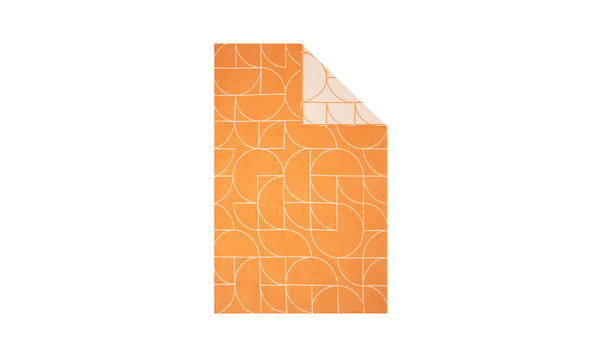 Ibena Jacquard Baumwolldecke Puno-Orange