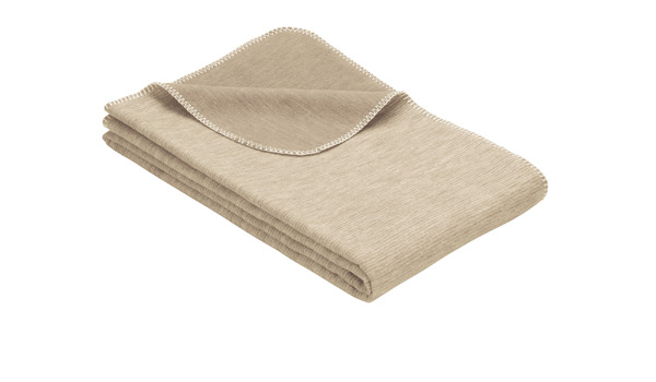 Ibena Jacquard Bio-Baumwolldecke-Kinder Lausanne-Natur