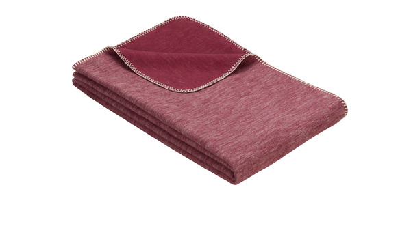 Ibena Jacquard Bio-Baumwolldecke-Kinder Lausanne-Rot