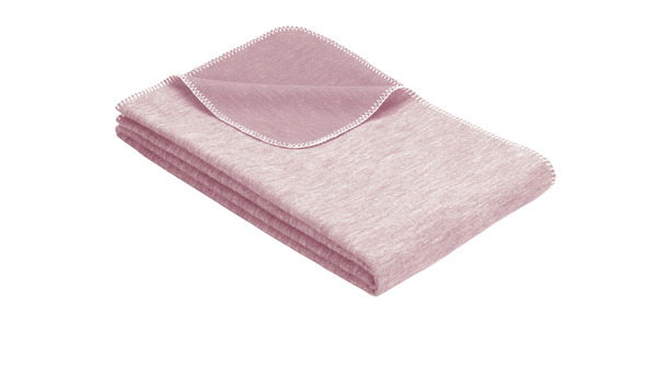 Ibena Jacquard Bio-Baumwolldecke Lausanne-Rosa