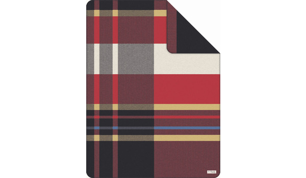 Ibena Jacquard Decke s.Oliver-Blau-Rot