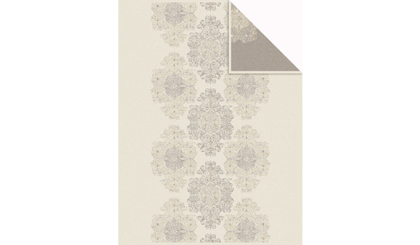 Ibena Jacquard Decke Bagheria-Wollweiß/Grau