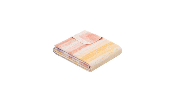 Ibena Jacquard Baumwolldecke Marinha-Gelb/Beere