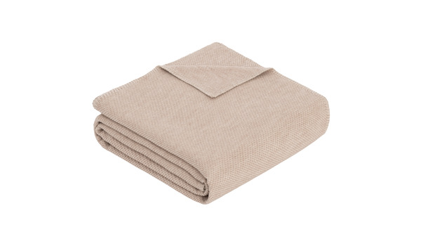 Ibena Uni Struktur Decke Charlotte-Beige