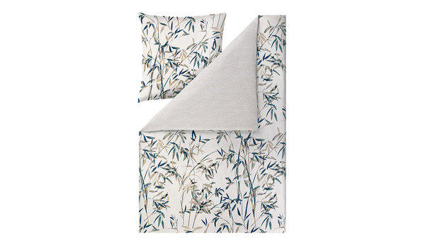Estella-Palmira-Blau Qualität Mako-Satin